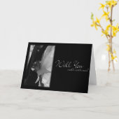 Elegante "Vader, wil je met me mee lopen" kaart (Gele Bloem)