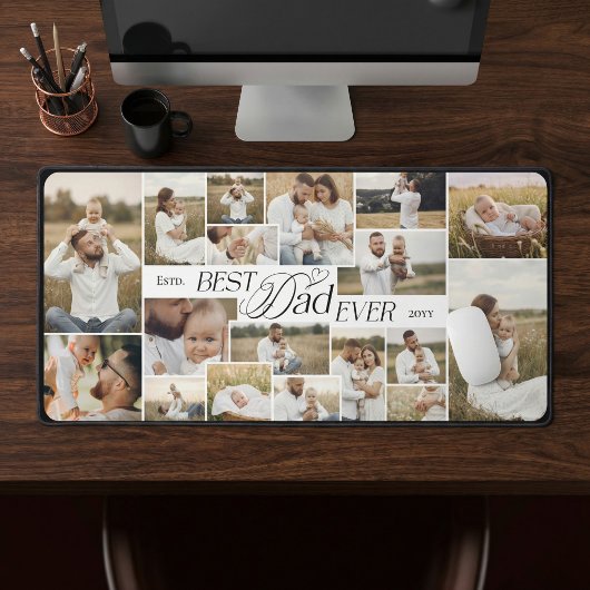 Elegante Vaderdag Beste Papa Ooit Foto Collage Bureaumat