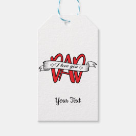 Elegante Vaderdag Ik hou van je vader Cadeaulabel