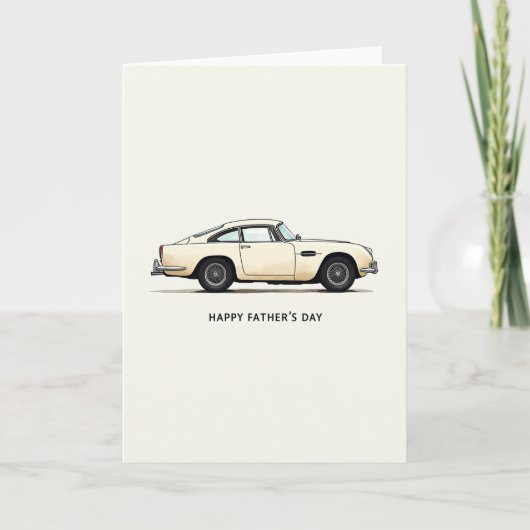 Elegante Vaderdag kaart voor autoliefhebbers (Voorkant)