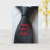 Elegante Vaderdag stropdas kaart (Gele Bloem)