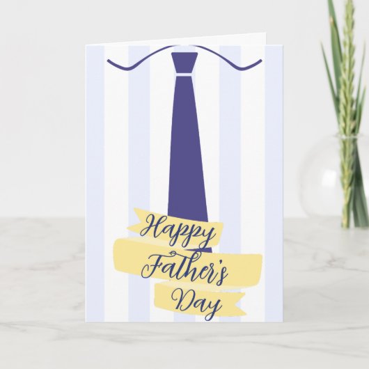 Elegante Vaderdag stropdas kaart voor vader (Voorkant)