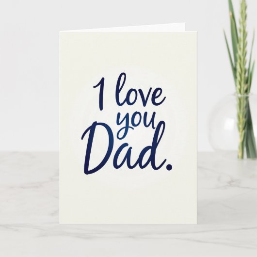 Elegante Vaderkaart met Scriptlettertype Kaart (Voorkant)