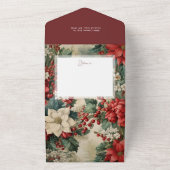 Elegante vakantie bloemenfoto all in one uitnodiging (Buitenkant)