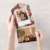 Elegante vakantie bloemenfoto all in one uitnodiging (Afscheurbaar)