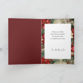 Elegante vakantie bloemenfoto feestdagen kaart (Binnen)