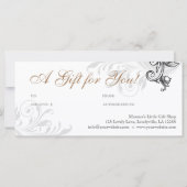 Elegante vakantie-cadeaubon detailhandel bloemen (Achterkant)