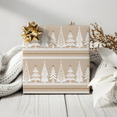 Elegante vakantie Evergreen Forest Trees Kerstmis Cadeaupapier