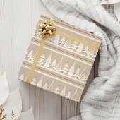 Elegante vakantie Evergreen Forest Trees Kerstmis Cadeaupapier