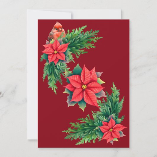 Elegante vakantie groen kerstfeest kaart (Achterkant)