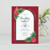 Elegante vakantie groen kerstfeest kaart (Staand voorkant)