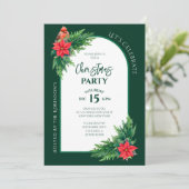 Elegante vakantie groen kerstfeest kaart (Staand voorkant)