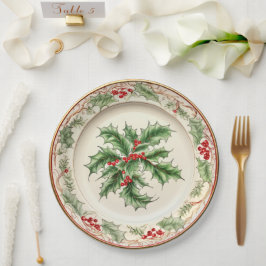 Elegante vakantie Holly Papieren Bordje