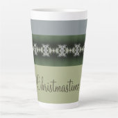 Elegante vakantie ontworpen latte mok (Voorkant)