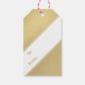 Elegante vakantie rendieren - Faux Gold Glitter Cadeaulabel (Achterkant)