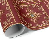 Elegante vakantie rood en goud cadeaupapier (Rol Hoek)