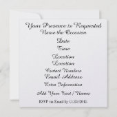 Elegante Vakantie - Trouw Uitnodiging (Achterkant)