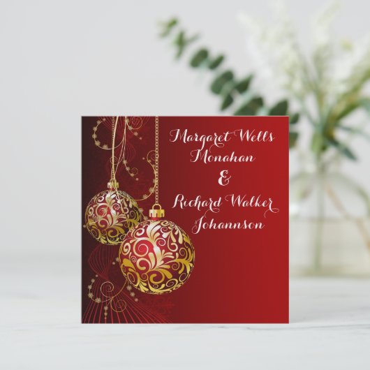 Elegante Vakantie - Trouw Uitnodiging (Staand voorkant)