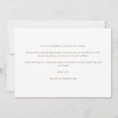 Elegante Vakantie Trouwen Kerstbel Bedankkaart (Achterkant)