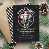 Elegante Vakantie Witte Olifant Gift Exchange Kaart