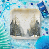 Elegante vakantiebomen papieren bordje (Feest)