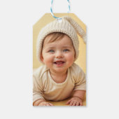 Elegante vakantiefee met kerstlantaarn cadeaulabel (Achterkant)