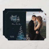 Elegante vakantiefotokaart feestdagenkaart (Voorkant / Achterkant)