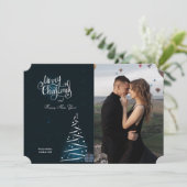 Elegante vakantiefotokaart feestdagenkaart (Staand voorkant)