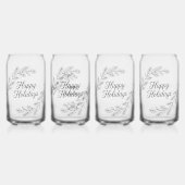 Elegante vakantiegroet blikvorm glas (Links)
