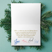 Elegante vakantiewensen met Pine and Star accenten Feestdagen Kaart