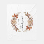 Elegante val laat gelukkig Thanksgiving Fleece Deken (Voorkant)
