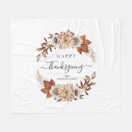 Elegante val laat gelukkig Thanksgiving Fleece Deken