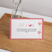 Elegante Valentijn Bruidsbruiloft Displaykaart Informatiekaartje