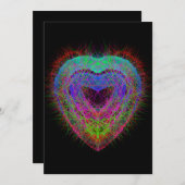 Elegante Valentijn kleurrijke glitters hart Feestdagenkaart (Voorkant / Achterkant)