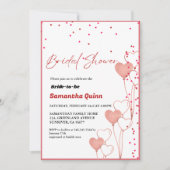 Elegante Valentijn roze & Rood hart Vrijgezellenfe Kaart (Voorkant)