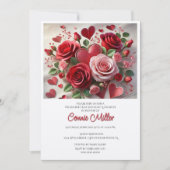 Elegante Valentijn verjaardag lunch Kaart (Voorkant)