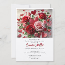 Elegante Valentijn verjaardag lunch Kaart