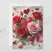 Elegante Valentijn verjaardag lunch Kaart (Achterkant)