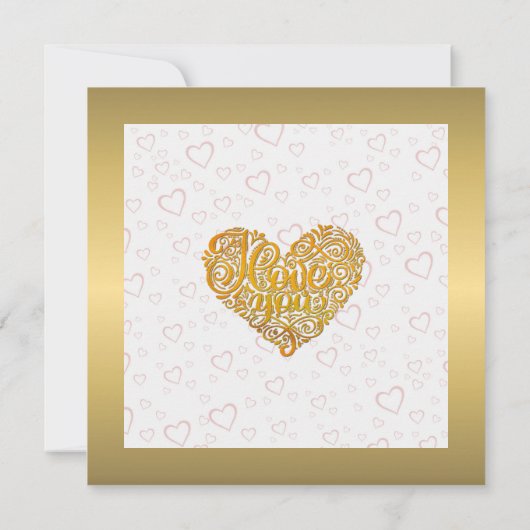 Elegante Valentijns, Liefde, Verjaardag Rode Hart Kaart (Achterkant)