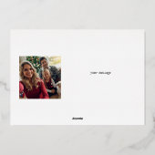 Elegante Valentijnsdag 3 foto Folie Feestdagenkaart (Achterkant)