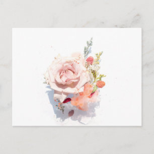 Elegante Valentijnsdag Bloemen Feestdagenkaart