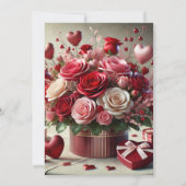 Elegante Valentijnsdag Bruidsfeest Kaart (Achterkant)