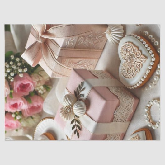  Elegante Valentijnsdag Cadeaudozen Tissuepapier (Voorkant)