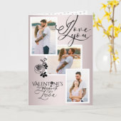 Elegante Valentijnsdag fotocollage Kaart (Gele Bloem)