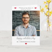 Elegante Valentijnsdag fotokaart voor docent Kaart (Gele Bloem)