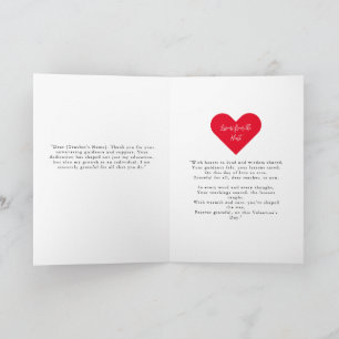 Elegante Valentijnsdag fotokaart voor docent Kaart