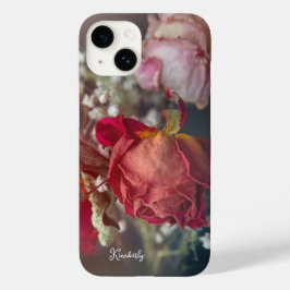 Elegante valentijnsdag gedroogde rozen aangepaste  Case-Mate iPhone 14 hoesje
