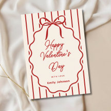 Elegante Valentijnsdag gepersonaliseerde wenskaart