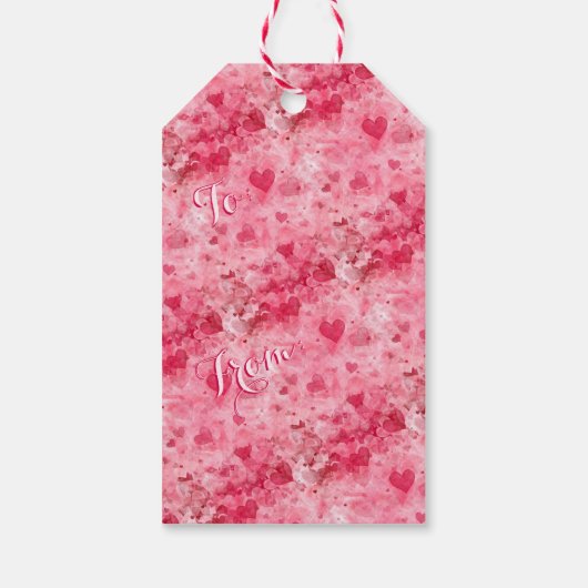 Elegante Valentijnsdag Gift Labels Cadeaulabel (Achterkant)