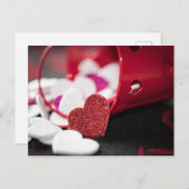Elegante Valentijnsdag Hart Feestdagenkaart (Voorkant / Achterkant)